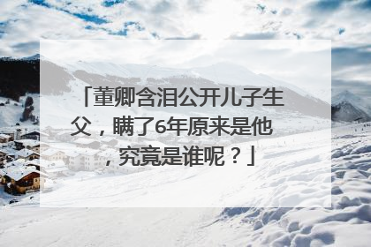 董卿含泪公开儿子生父，瞒了6年原来是他，究竟是谁呢？