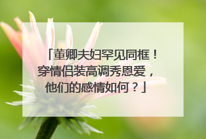 董卿夫妇罕见同框！穿情侣装高调秀恩爱，他们的感情如何？