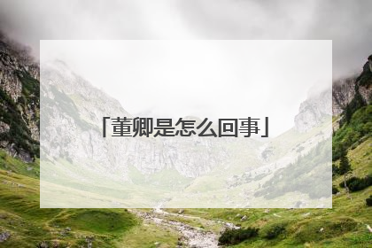 董卿是怎么回事