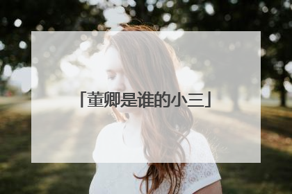 董卿是谁的小三