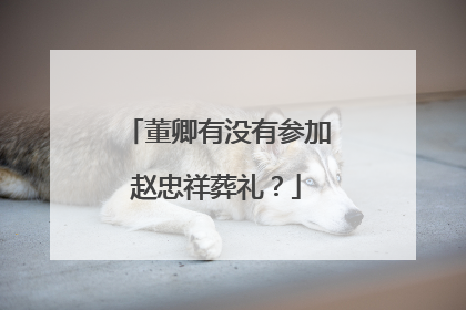 董卿有没有参加赵忠祥葬礼？