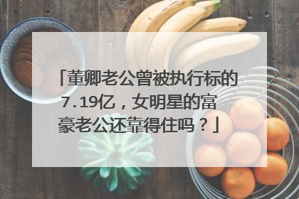 董卿老公曾被执行标的7.19亿,女明星的富豪老公还靠得住吗?