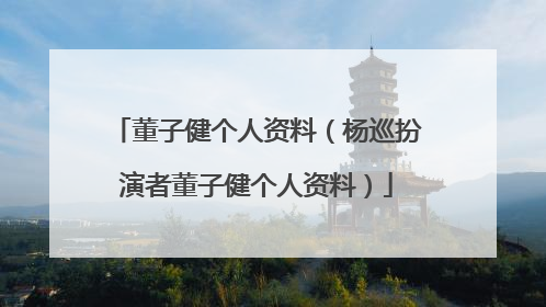 董子健个人资料（杨巡扮演者董子健个人资料）