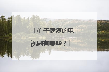 董子健演的电视剧有哪些?