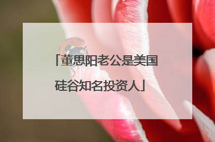 董思阳老公是美国硅谷知名投资人