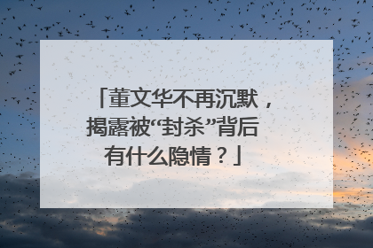 董文华不再沉默，揭露被“封杀”背后有什么隐情？
