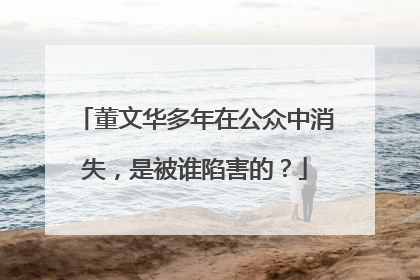 董文华多年在公众中消失，是被谁陷害的？