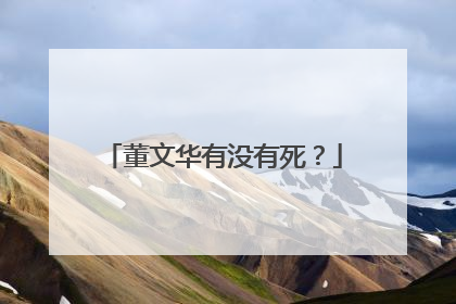 董文华有没有死?