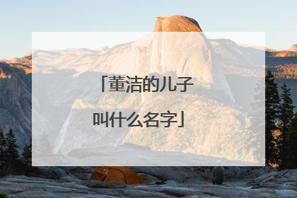 董洁的儿子叫什么名字