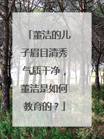 董洁的儿子眉目清秀气质干净，董洁是如何教育的？
