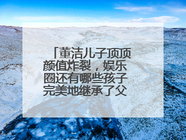 董洁儿子顶顶颜值炸裂，娱乐圈还有哪些孩子完美地继承了父母的颜值？