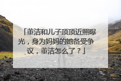 董洁和儿子顶顶近照曝光,身为妈妈的她备受争议,董洁怎么了?