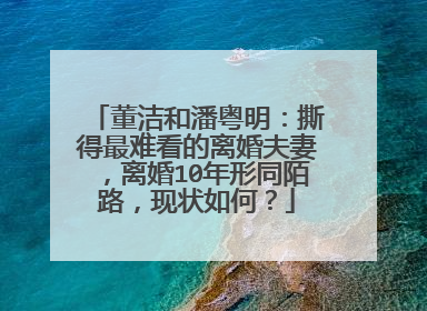 董洁和潘粤明:撕得最难看的离婚夫妻,离婚10年形同陌路,现状如何?