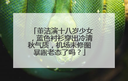 董洁演十八岁少女,蓝色衬衫穿出冷清秋气质,机场未修图暴露老态了吗?