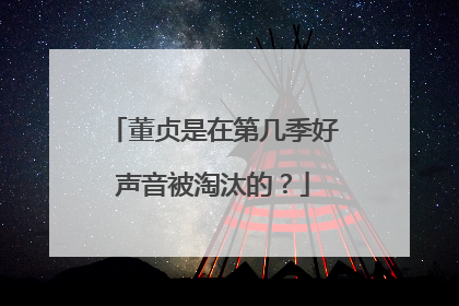 董贞是在第几季好声音被淘汰的？