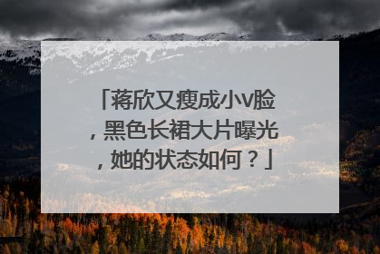 蒋欣又瘦成小V脸，黑色长裙大片曝光，她的状态如何？