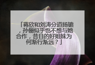 蒋欣和刘涛分道扬镳,孙俪似乎也不想与她合作,昔日的好姐妹为何渐行渐远?