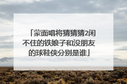 蒙面唱将猜猜猜2闲不住的铁娘子和没朋友的球鞋侠分别是谁