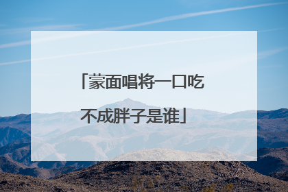 蒙面唱将一口吃不成胖子是谁