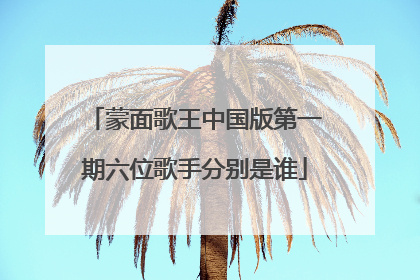 蒙面歌王中国版第一期六位歌手分别是谁