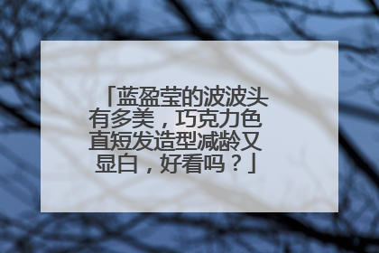 蓝盈莹的波波头有多美,巧克力色直短发造型减龄又显白,好看吗?