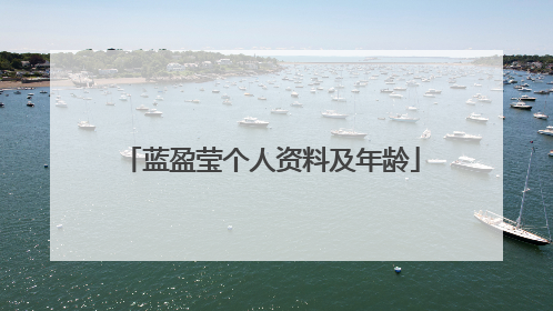 蓝盈莹个人资料及年龄