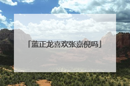 蓝正龙喜欢张嘉倪吗