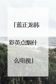 蓝正龙韩彩英点烟什么电视