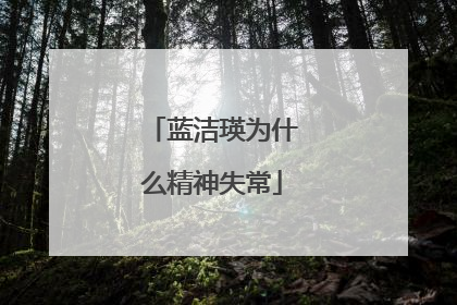 蓝洁瑛为什么精神失常