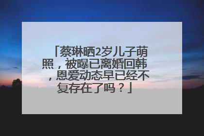 蔡琳晒2岁儿子萌照，被曝已离婚回韩，恩爱动态早已经不复存在了吗？