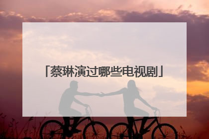 蔡琳演过哪些电视剧