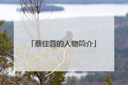 蔡佳蓉的人物简介