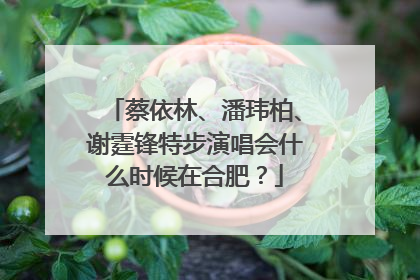蔡依林、潘玮柏、谢霆锋特步演唱会什么时候在合肥？