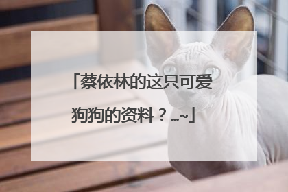 蔡依林的这只可爱狗狗的资料？…~