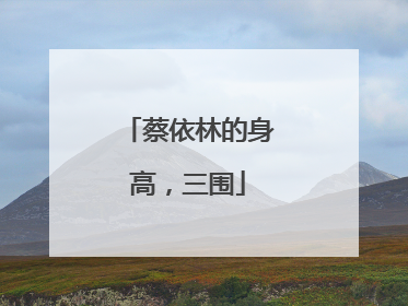 蔡依林的身高,三围