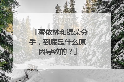 蔡依林和锦荣分手,到底是什么原因导致的?