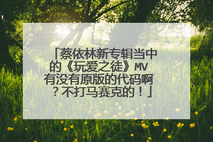 蔡依林新专辑当中的《玩爱之徒》MV有没有原版的代码啊？不打马赛克的！