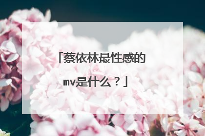 蔡依林最性感的mv是什么?