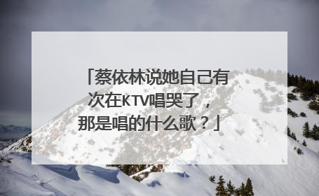 蔡依林说她自己有次在KTV唱哭了，那是唱的什么歌？