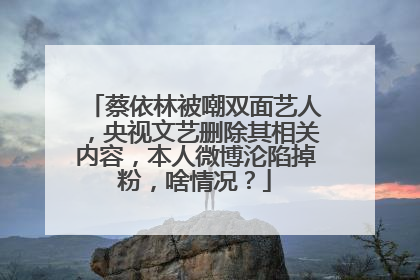 蔡依林被嘲双面艺人,央视文艺删除其相关内容,本人微博沦陷掉粉,啥情况?