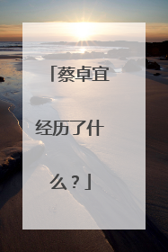 蔡卓宜经历了什么？