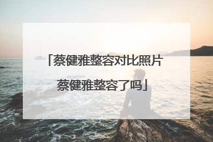 蔡健雅整容对比照片 蔡健雅整容了吗