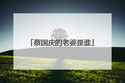 蔡国庆的老婆是谁