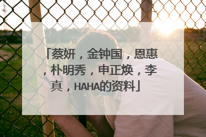蔡妍，金钟国，恩惠，朴明秀，申正焕，李真，HAHA的资料