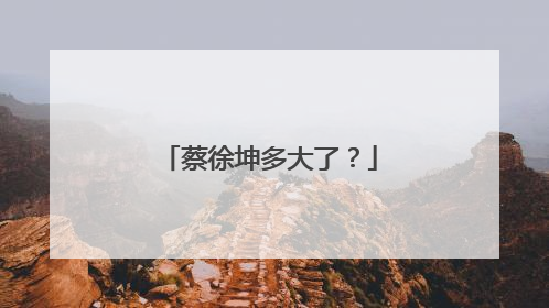 蔡徐坤多大了？