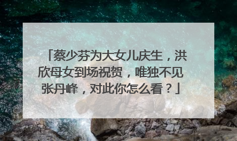 蔡少芬为大女儿庆生,洪欣母女到场祝贺,唯独不见张丹峰,对此你怎么看?