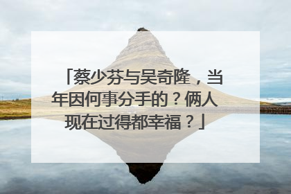 蔡少芬与吴奇隆,当年因何事分手的?俩人现在过得都幸福?