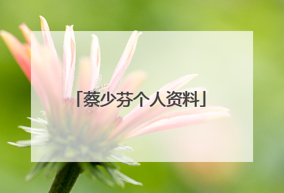 蔡少芬个人资料