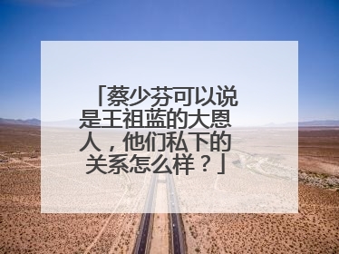 蔡少芬可以说是王祖蓝的大恩人，他们私下的关系怎么样？