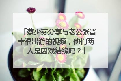 蔡少芬分享与老公张晋幸福出游的视频，他们两人是因戏结缘吗？
